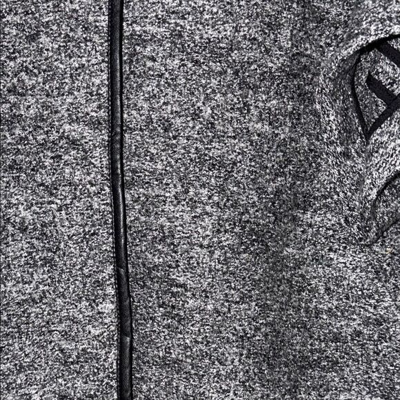 Ann Taylor Wool Blend Gray Short Sleeve Pea Coat Jacket Oversized Size M - Picture 5 of 13